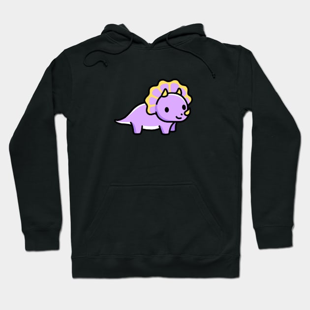 Triceratops Hoodie by littlemandyart